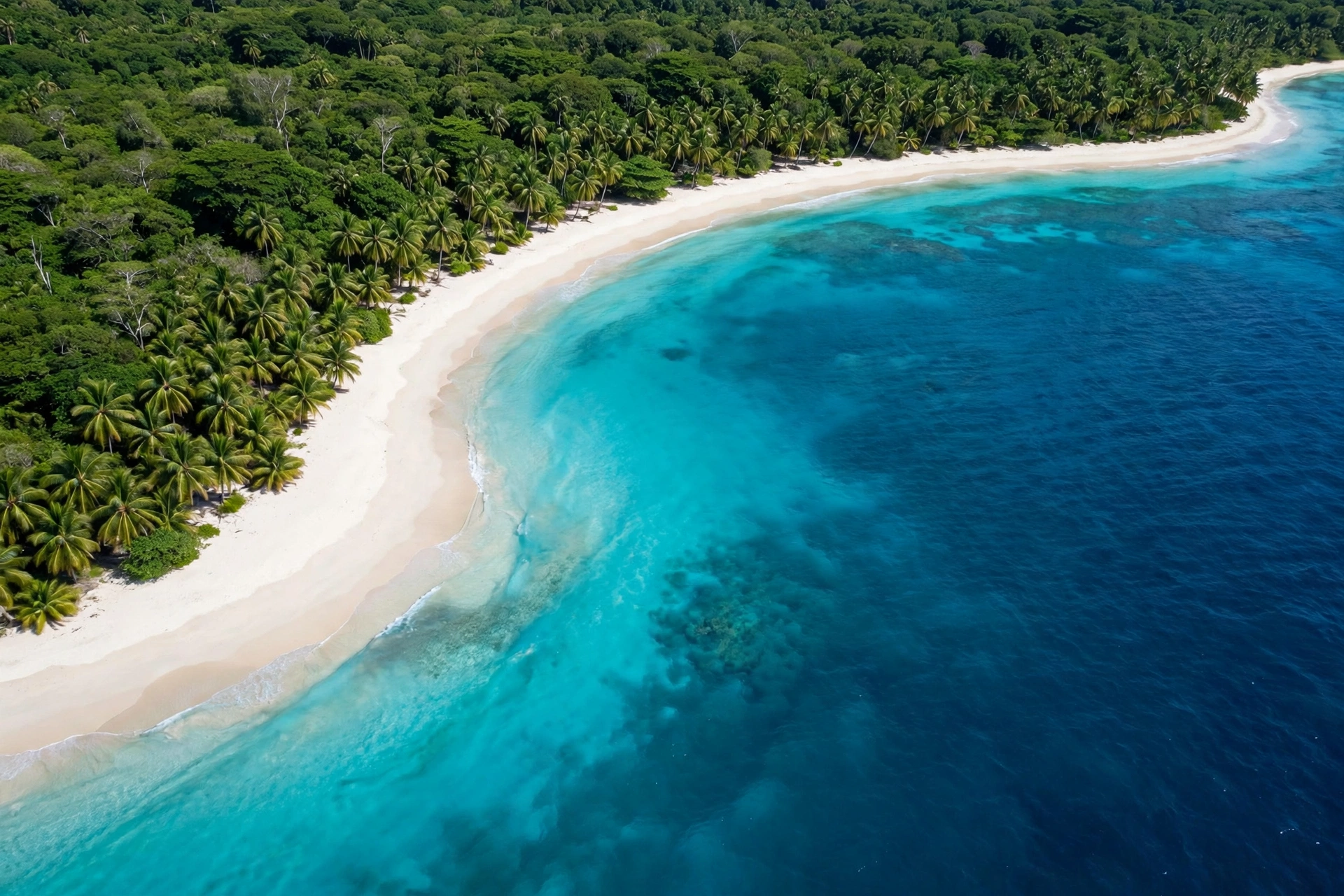 Tropical beach with turquoise water
